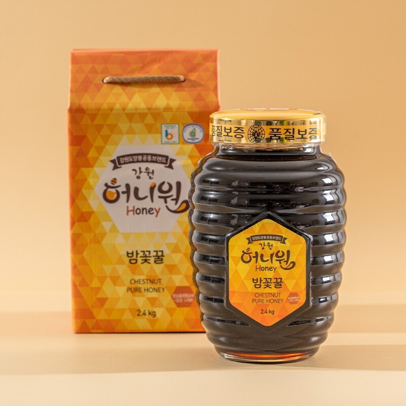 강원도양봉공동브랜드 허니원,밤꽃꿀[2.4kg]